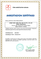 TÜRKAK Akreditasyon Sertifikası - 1